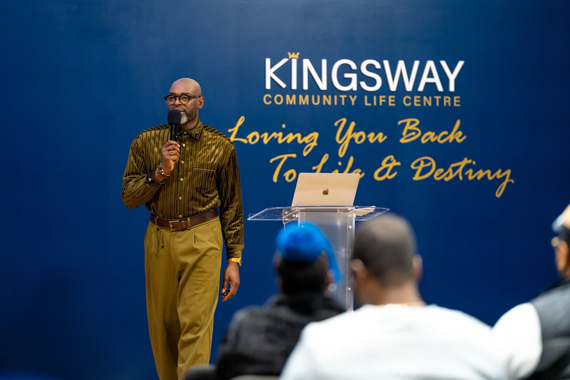 Pastor Richard J. Brown at the pulpit